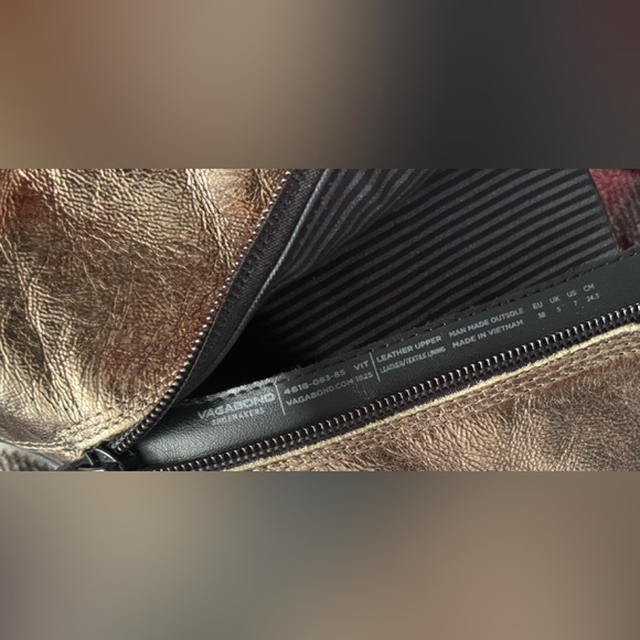 vagabond shoemakers metallic bronze ankle boots – size 38 (us 7) - Picture 7 of 12